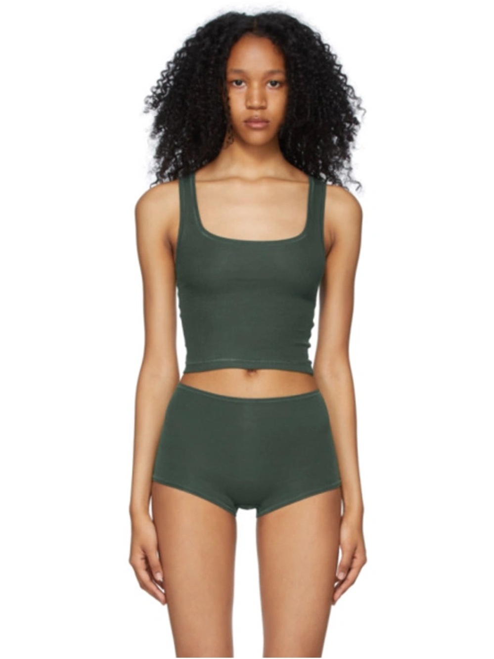 SKIMS Spruce Cotton Rib Tank - Picture 9 of 9